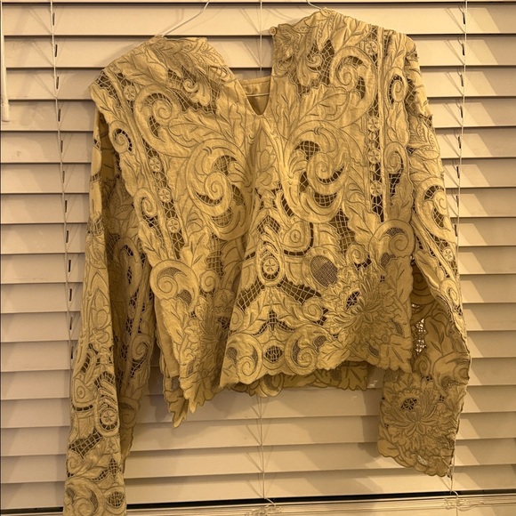 Sea New York Cream Lace Blouse ceci - Picture 3 of 6